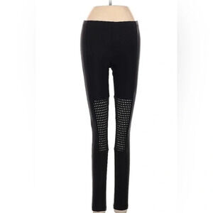BDG Womens Size S Leggings Skinny Leg Black Nylon Perforated NWT